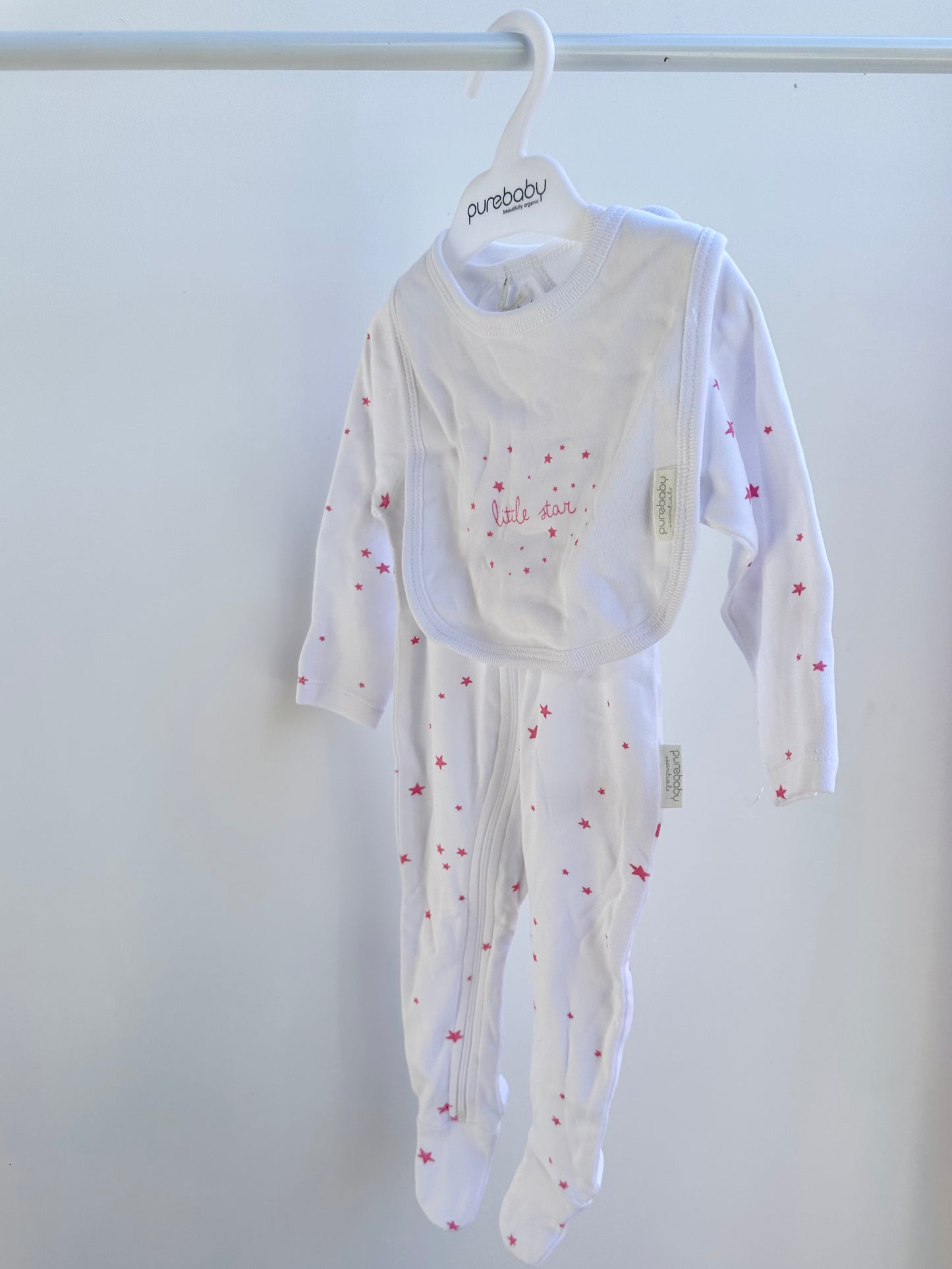Purebaby onesie and bib - size 000