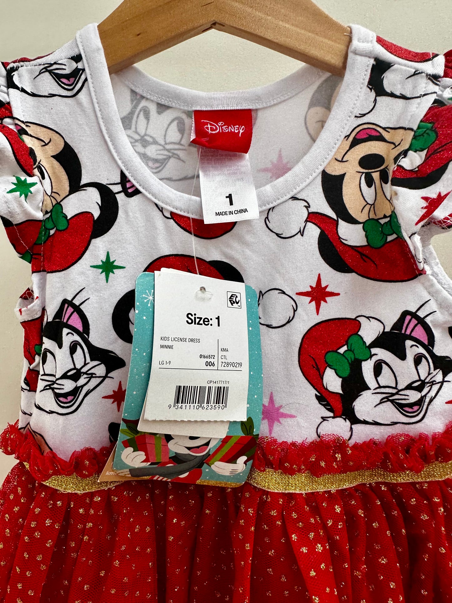 CHRISTMAS - Mickey dress - size 1