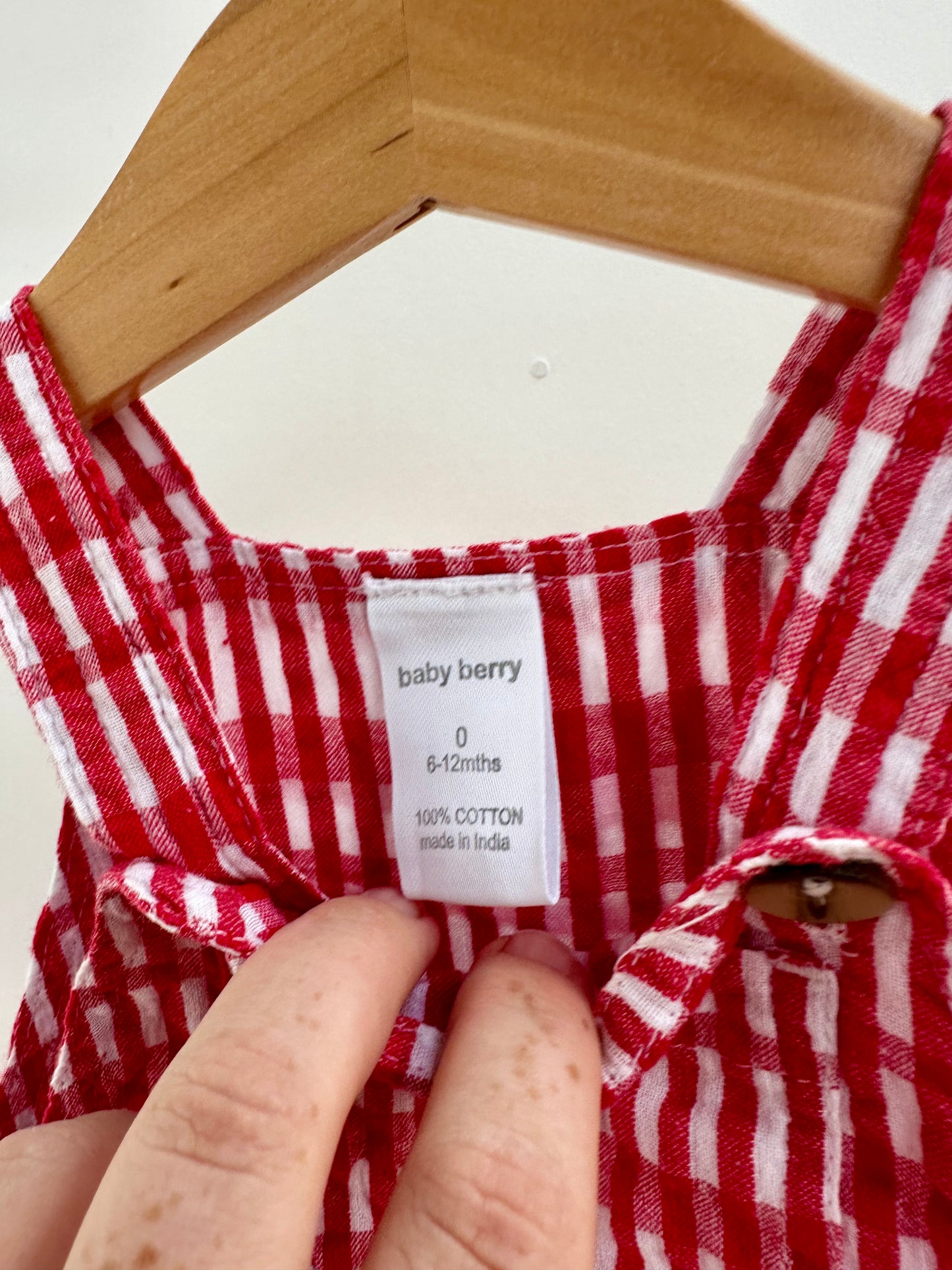 CHRISTMAS - baby berry overalls - size 0