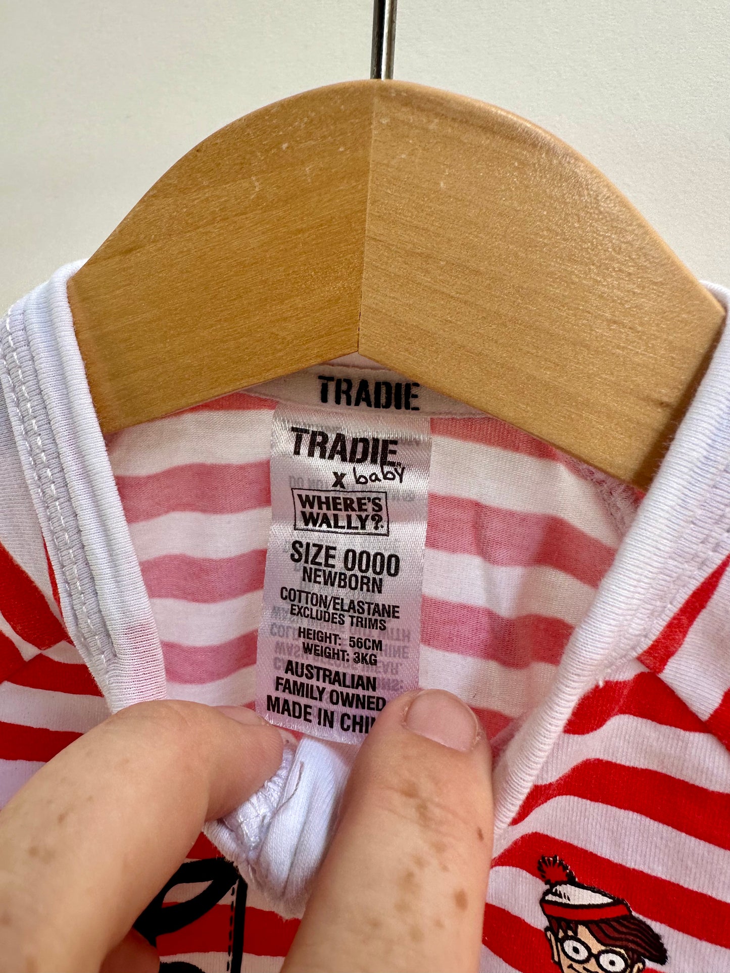 Tiny Tradie onesie - size 0000