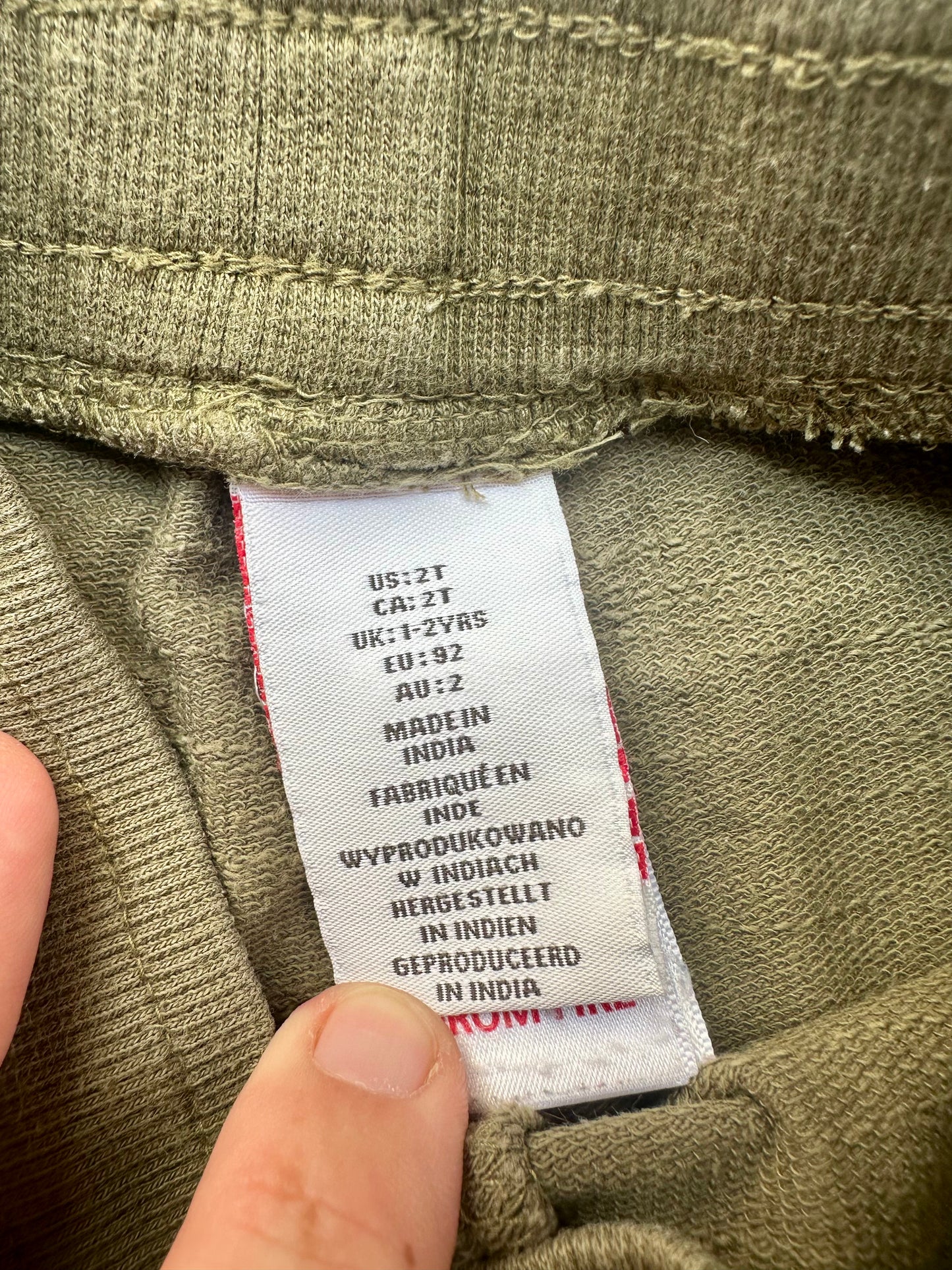 No brand cargo trackies - size 2