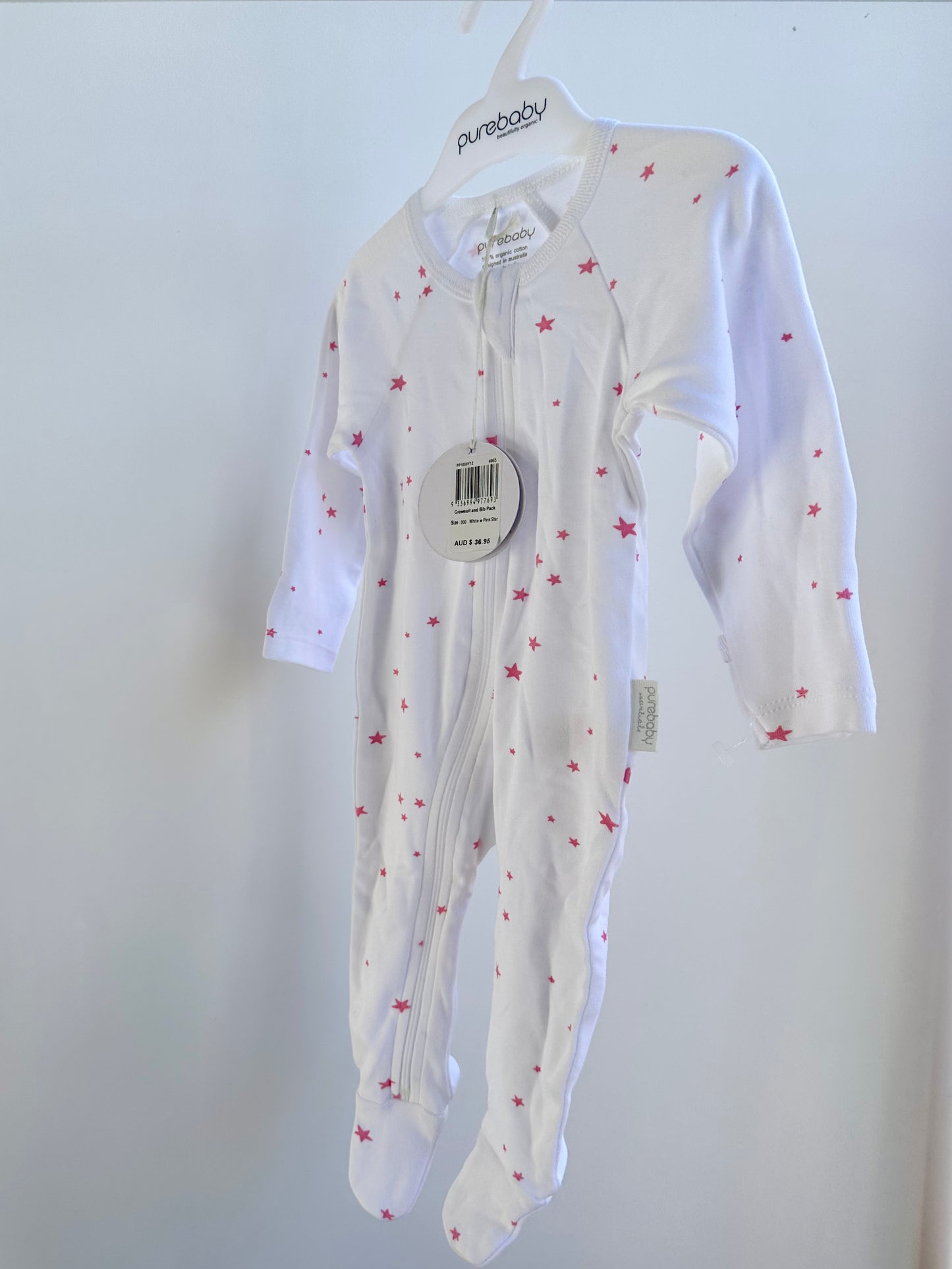 Purebaby onesie and bib - size 000