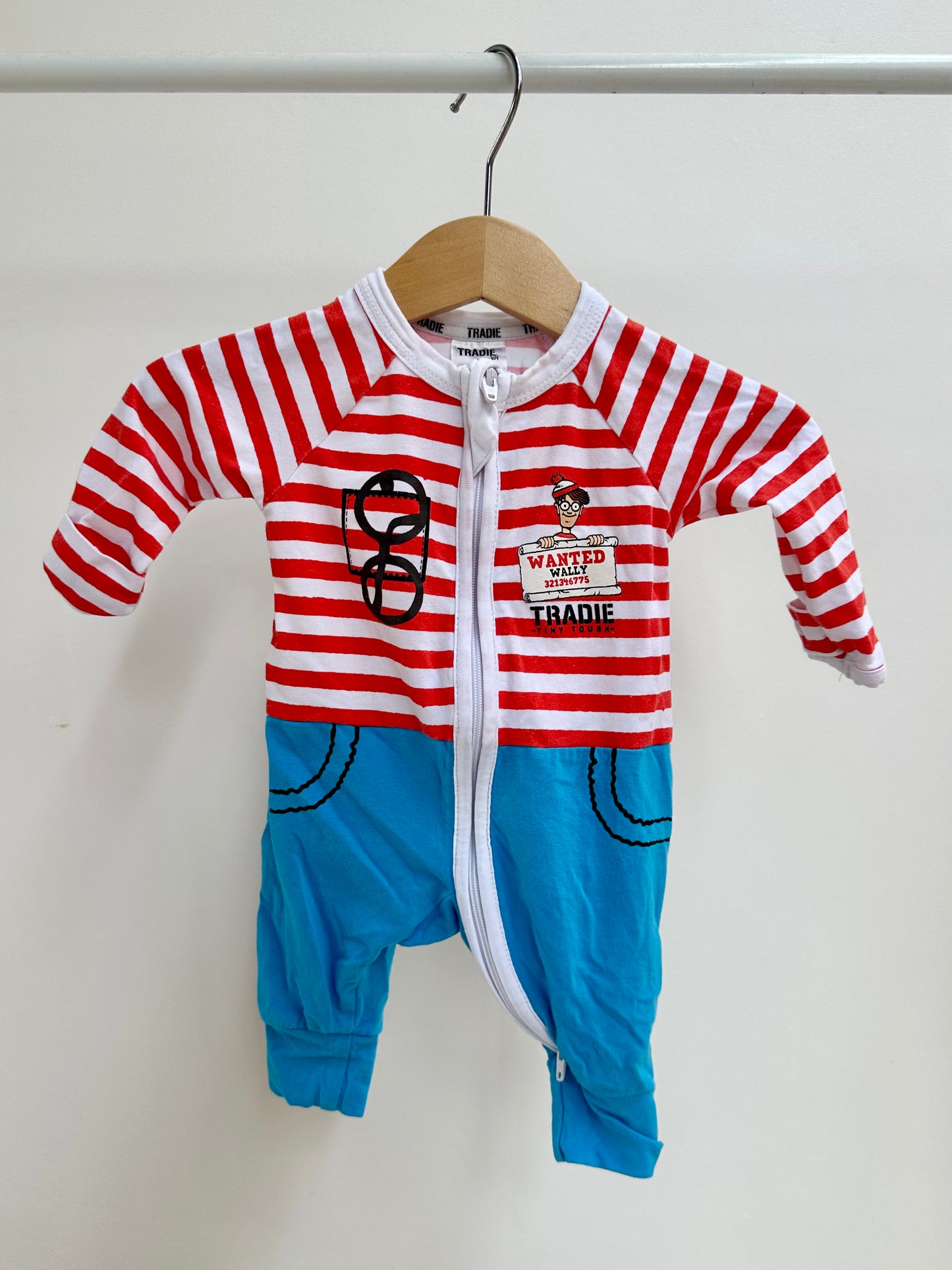 Tiny Tradie onesie - size 0000
